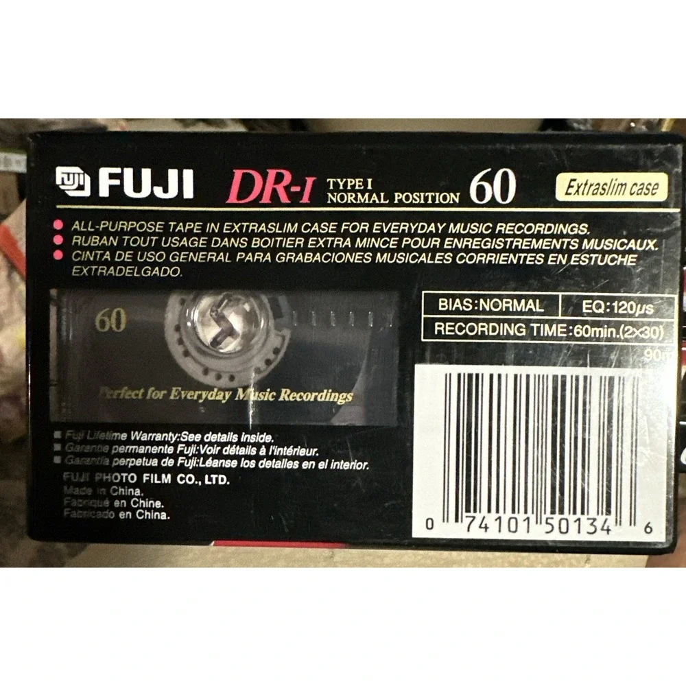 Lot of 4 Fuji DR-I Normal Bias 60 Minutes Audio Cassette Tape DR-1  SEALED NEW